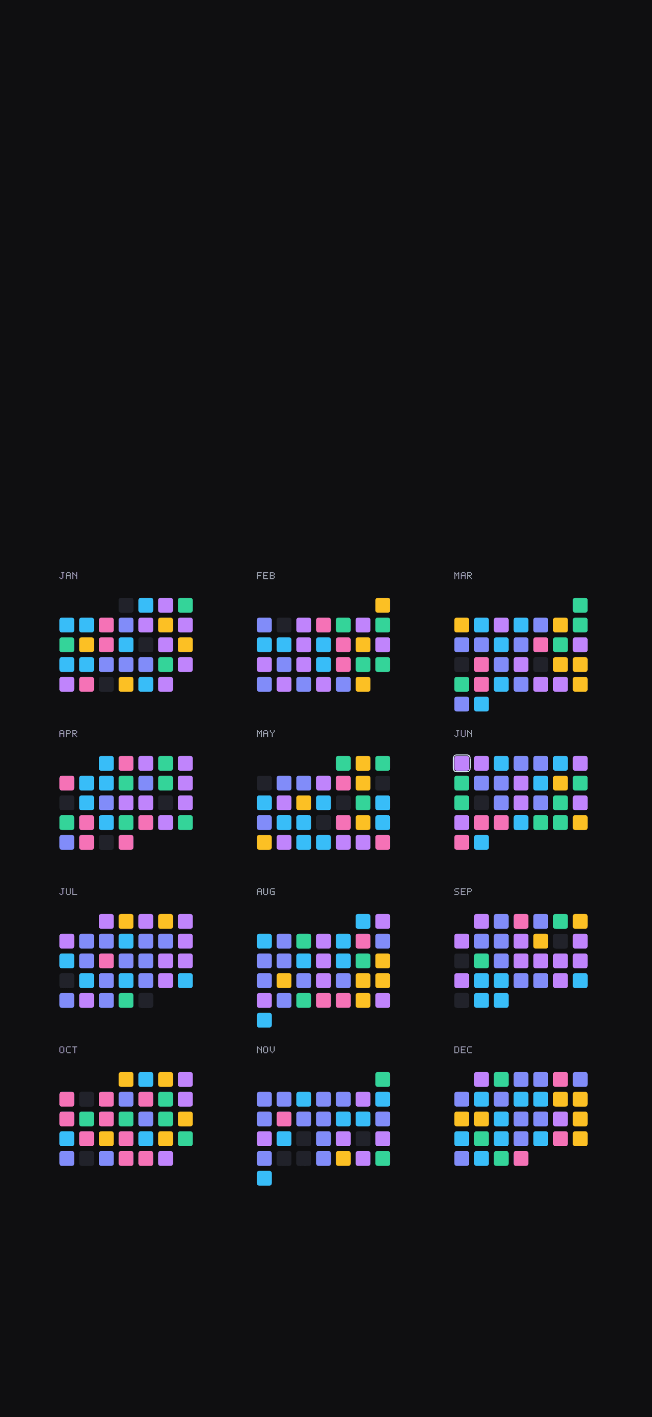 Aurora wallpaper theme exported from Year Mood Calendar